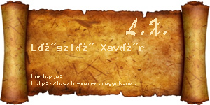 László Xavér névjegykártya